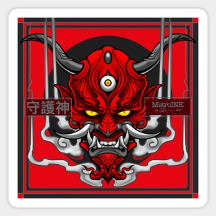 The Protector Oni Mask Sticker